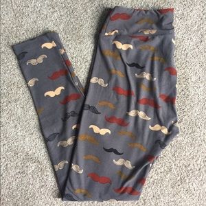 LuLaRoe Mustache One Size Leggings